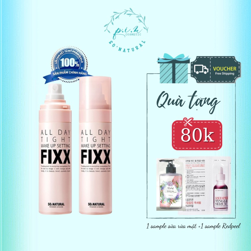 Xịt Khóa Nền Trang Điểm So Natural All Day Tight Make Up Setting Fixx 75ml l Nhập Khẩu Chính Hãng Hàn Quốc | BigBuy360 - bigbuy360.vn