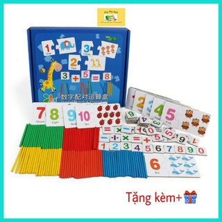  Đồ chơi giáo dục bộ học toán đa năng Digital Match & Operation kèm que tính cho bé học toán kích thước 24,5 × 21 × 3,7cm 