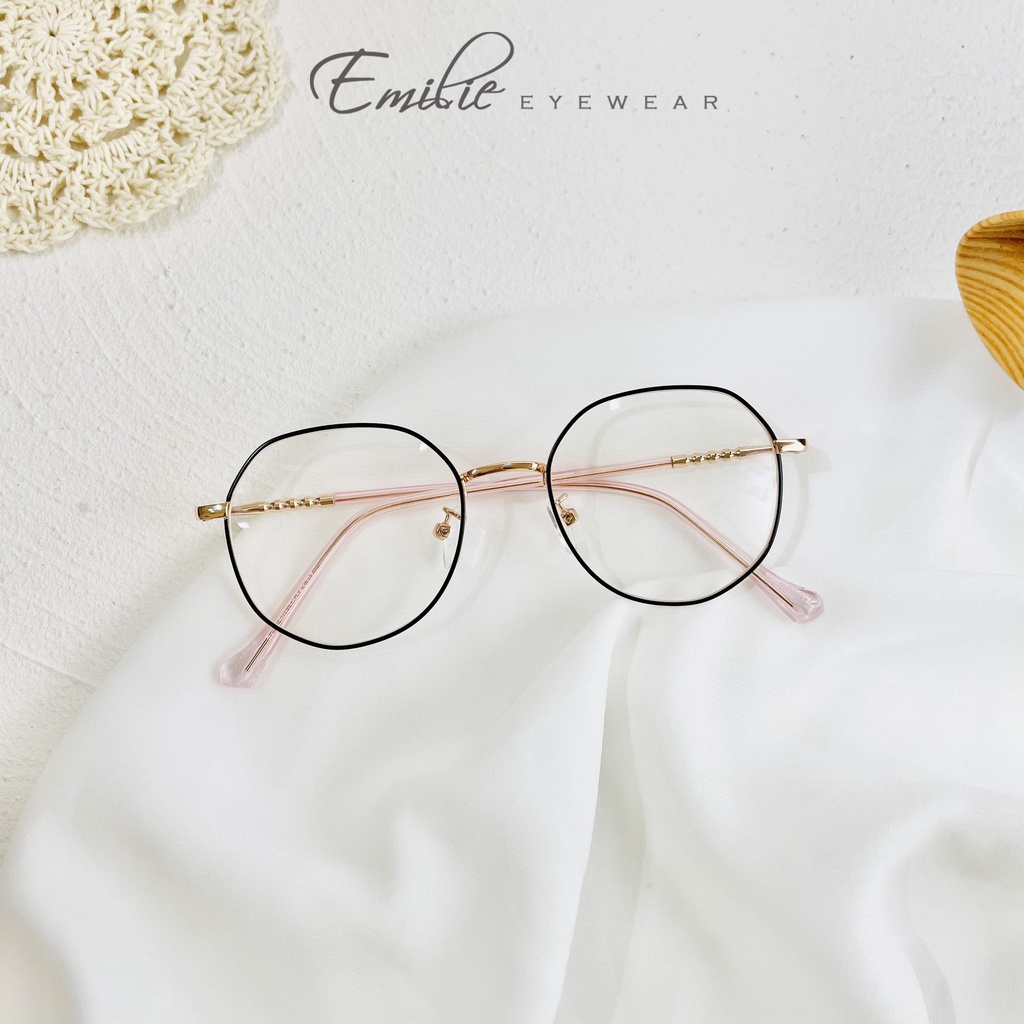 Gọng kính kim loại bầu tròn size nhỏ Emilie eyewear phụ kiện thời trang 5286