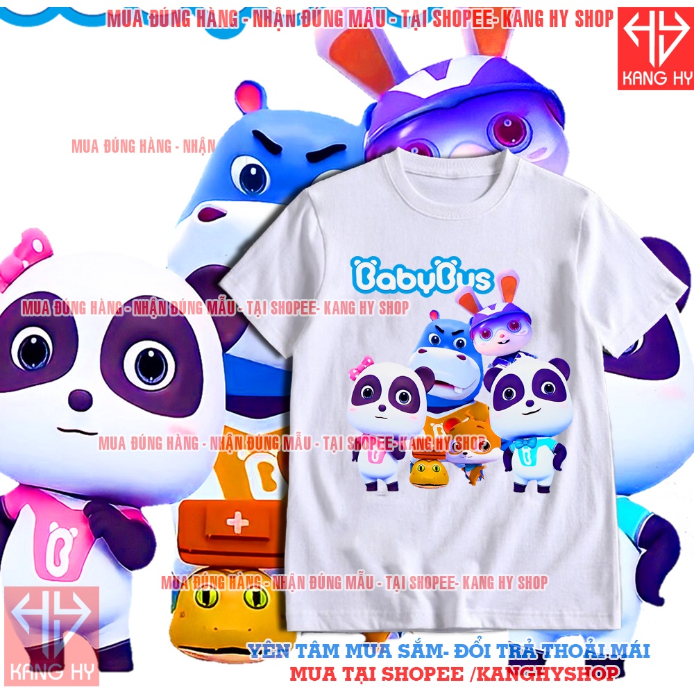 Áo thun gấu trúc Baby Bus Kiki và Miumiu Trẻ Em Yêu Thích F356