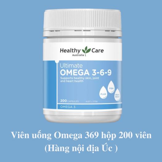 [Hàng Chuẩn ÚC] Healthy Care Ultimate Omega 3-6-9 - Viên uống tổng hợp Omega 3-6-9 200 viên