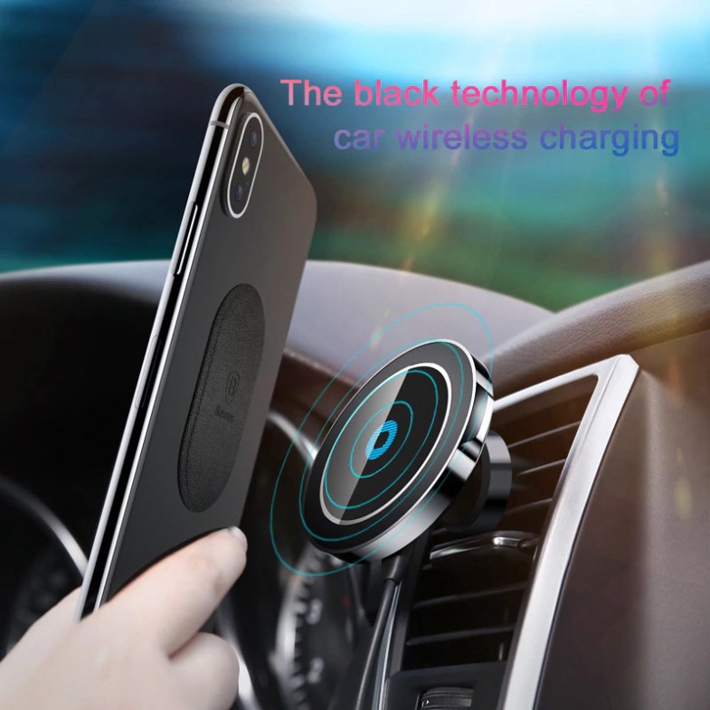 Bộ giá đỡ điện thoại trên ô tô Baseus BIG EARS tích hợp sạc không dây 10W, gồm tẩu và cáp sạc