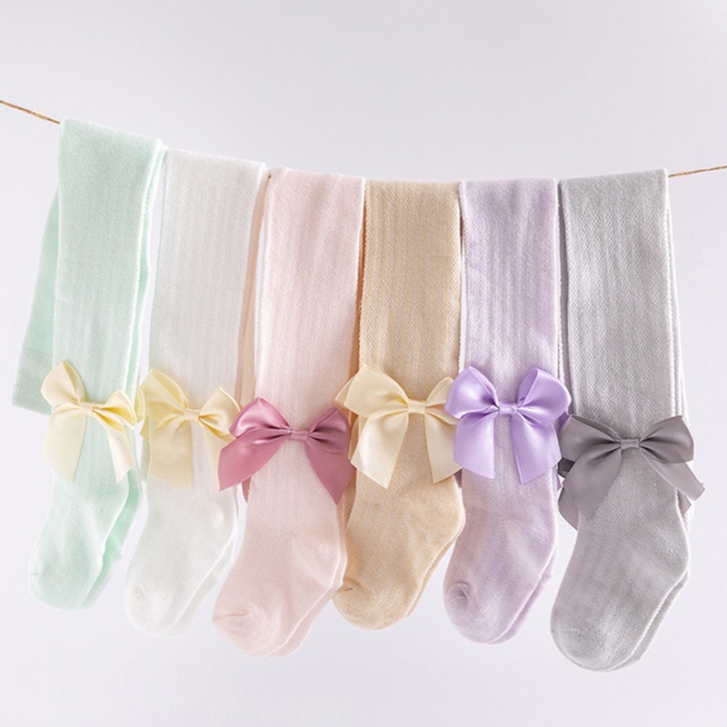 Quần Tất Lưới Đính Nơ Dễ Thương Cho Bé Gái