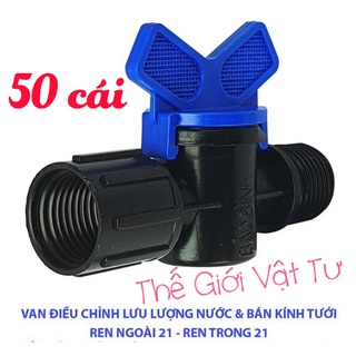VAN KHOÁ NƯỚC PHI 21 - 1 ĐẦU REN TRONG 1 ĐẦU REN NGOÀI ( 50 CÁI )