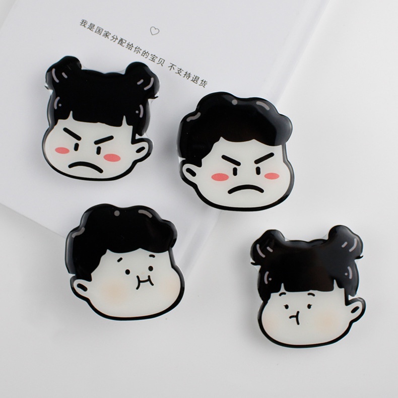 Giá đỡ dán ốp điện thoại popsocket họa tiết BOY GIRL ANGRY bán dính chắc chắn