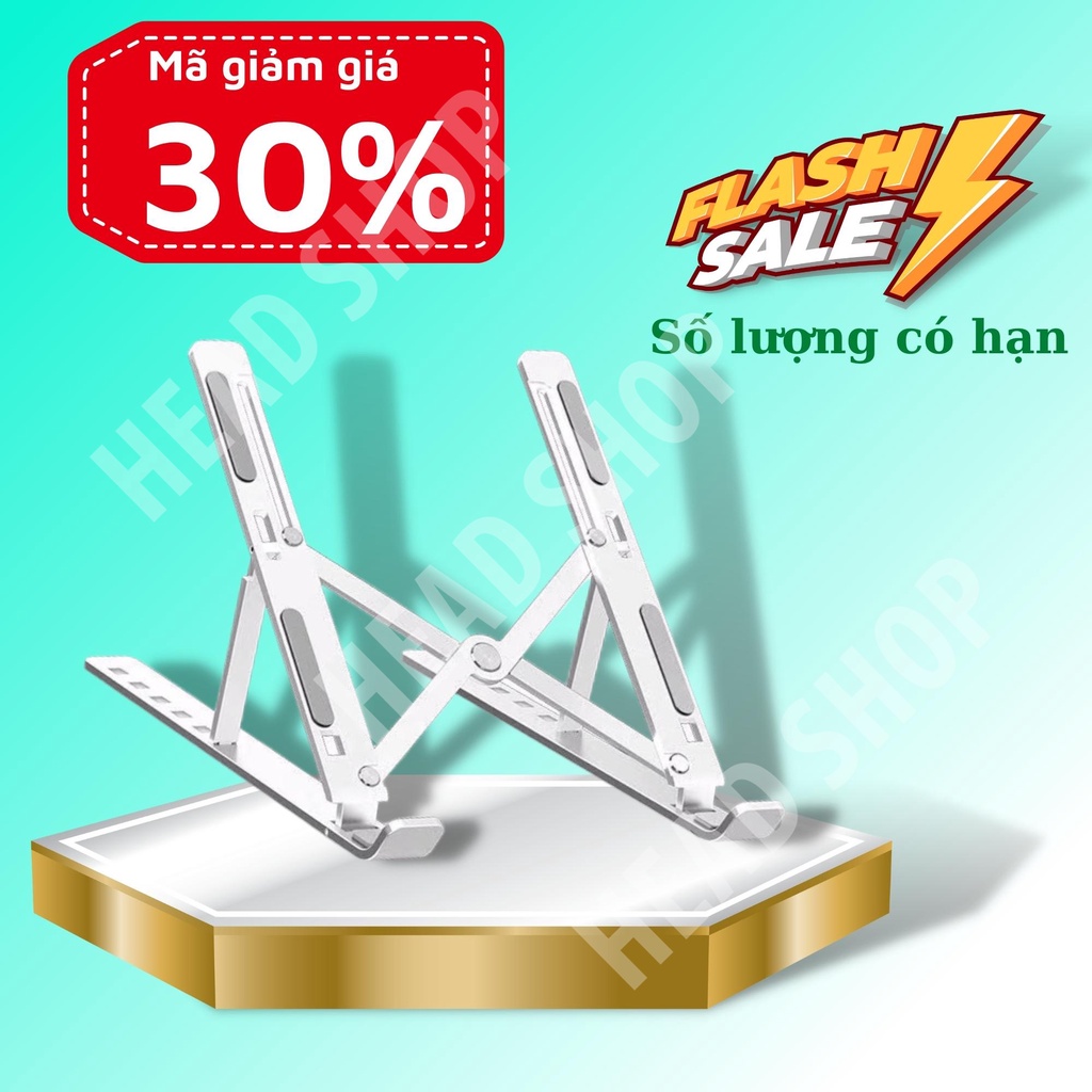 Giá đỡ LAPTOP mã N3 bằng nhôm điều chỉnh độ cao đế tản nhiệt laptop dưới 15.6 inch đế kê laptop HEADSHOP