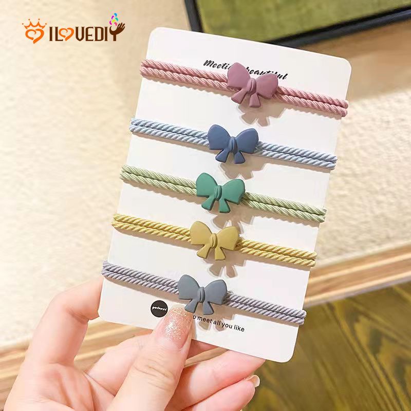 Dây Buộc Tóc Cao Su Thắt Nơ Phong Cách Hàn Quốc Thời Trang Cho Nữ