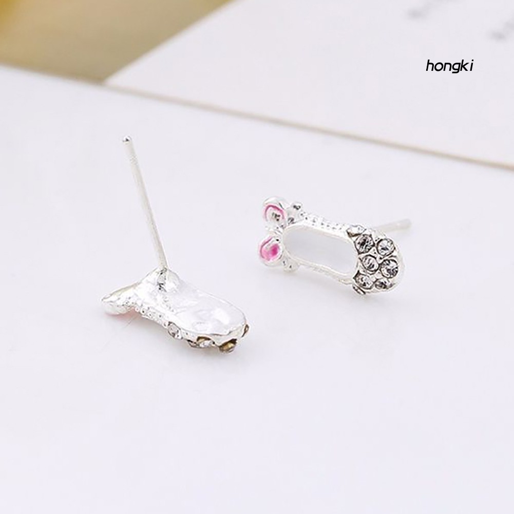 Đôi Bông Tai Dáng Dài Hình Đôi Giày Ba Lê Đính Đá Thời Trang Cho Nữ