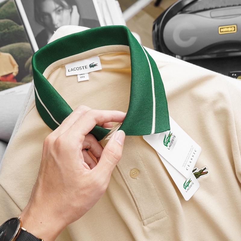 Aó thun polo nam cao cấp LCST cổ phối 2 khuy,Form Slimfit,vải COTTON khô co dãn 4 chiều,thấm hút mồ hôi,Hàng VNXK