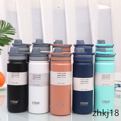 Bình nước cách nhiệt 530ml/ 750ml bằng thép không gỉ 5 màu tùy chọn