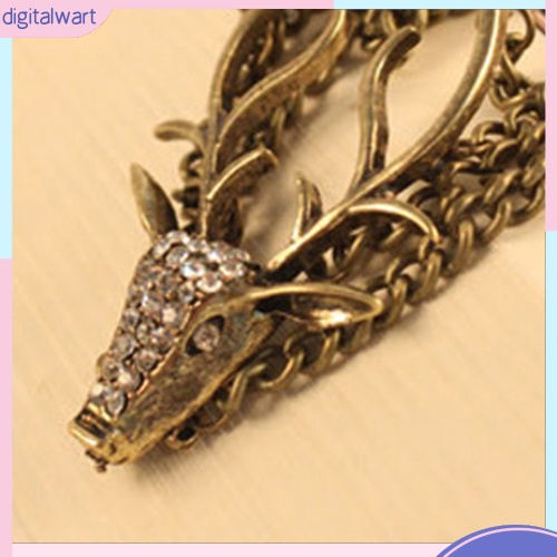 Vòng tay kiểu dáng đầu hươu cổ điển cá tính sang trọng cho nữ