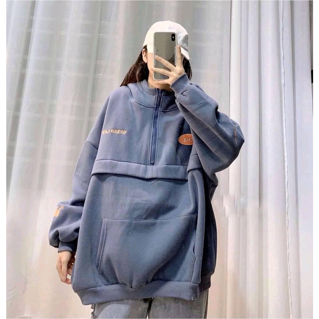 Áo nỉ PoLo phối túi rộng siêu trẻ trung ,Cute , From rộng Free Size