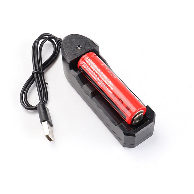 Bộ sạc pin Li-ion 3.7V có đèn báo , tự ngắt khi đầy và Pin sạc 18650