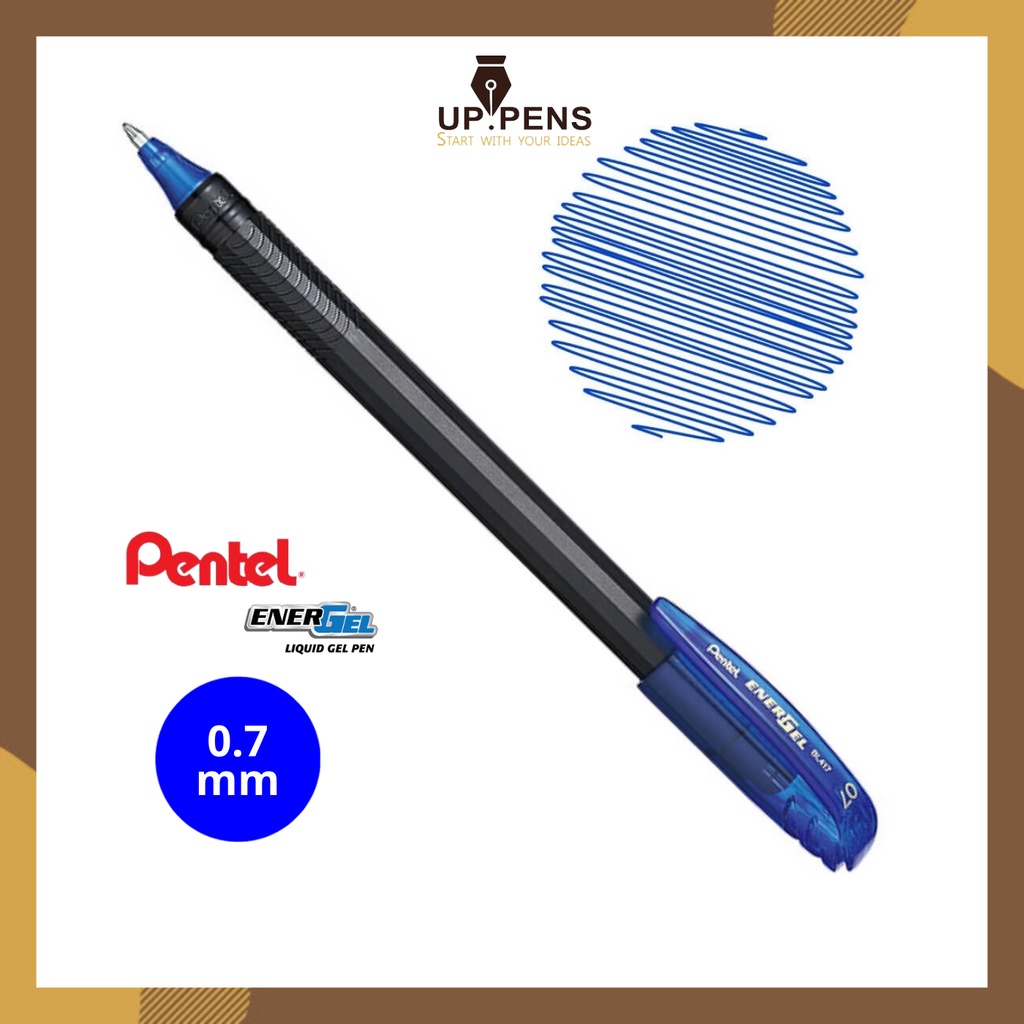 Bút gel Pentel Energel Roller Gel Pen BL417 - Metal tip 0.7mm - Màu xanh dương (Blue)