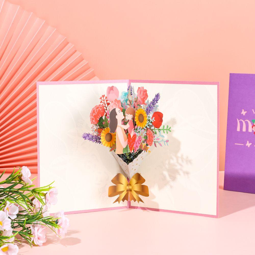 .Thiệp Chúc Mừng Sinh Nhật In Hoa Xinh Xắn Thẻ