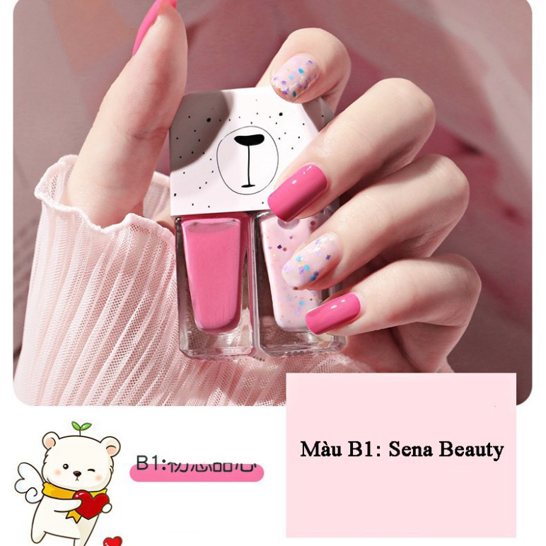 F123 GDT Full Set hai Chai Sơn Móng Tay Nhũ + Lì Fairy's Gift 2*6ML 20 F123