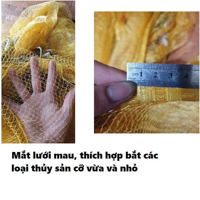 Chài Bắt Cá Cao Cấp Thái Lan Mắt Mau Chân Xích LU04 Chuyên Đánh Bắt Thủy Sản, Chì Đúc - Sanami Fishing
