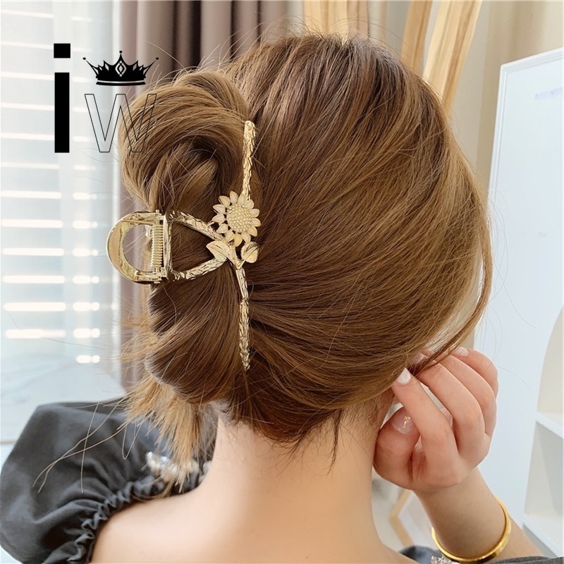 Kẹp Tóc Hình Cá Mập / Hoa Hướng Dương / Cá Mập Đính Đá Thời Trang Cho Nữ