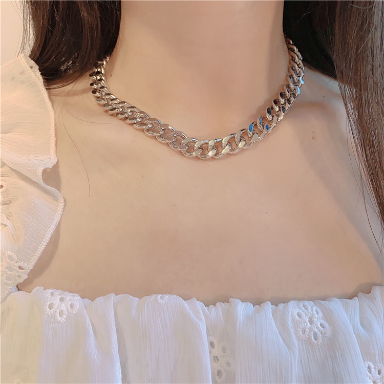 Dây chuyền 19306 hai lớp mặt chân dung bằng kim loại phong cách hip-hop cổ điển