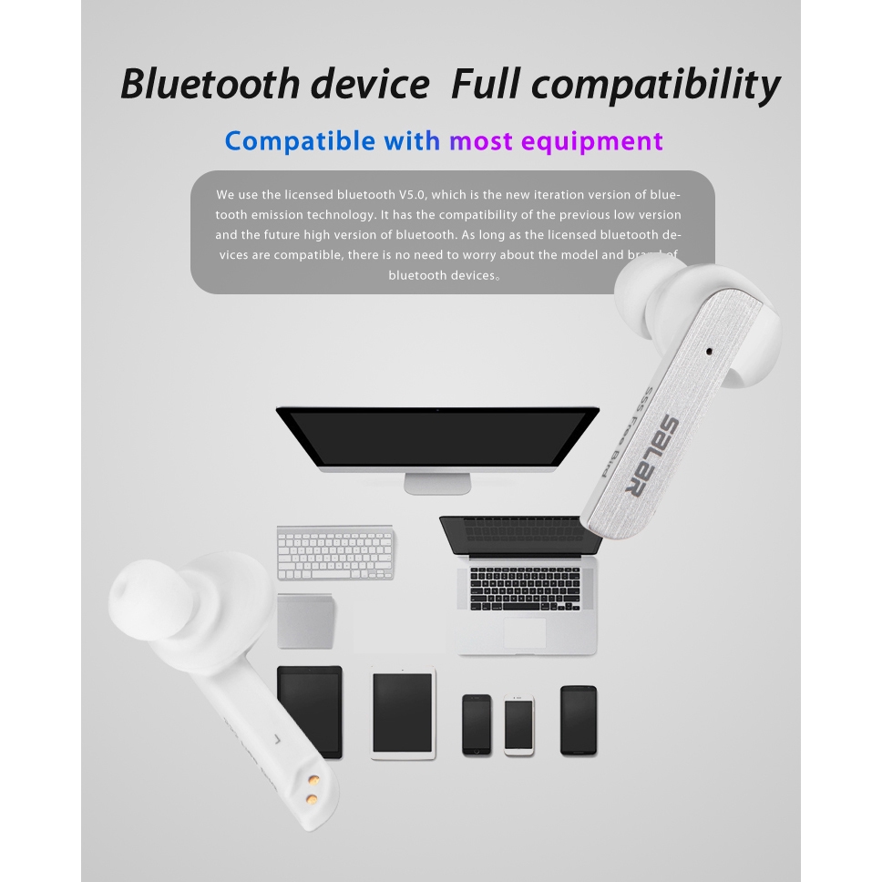 Tai Nghe Bluetooth V5.0 Salar S55 Âm Thanh Hay Và Phụ Kiện