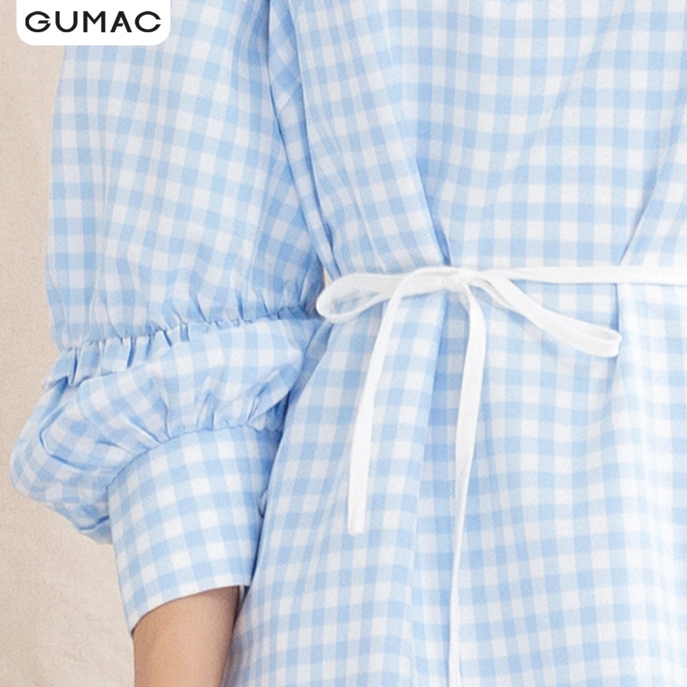 [Mã WAGU12 giảm 20% tối đa 50k đơn 150k] Đầm caro suông tay phồng DA1016 GUMAC | BigBuy360 - bigbuy360.vn