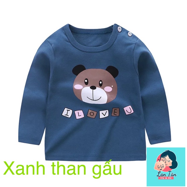 Áo cotton dài tay cao cấp mặc thu đông cho bé trai và bé gái-Giá siêu rẻ