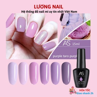 Sơn gel AS sơn móng tay gel tone màu tím chai 15ml mã XY