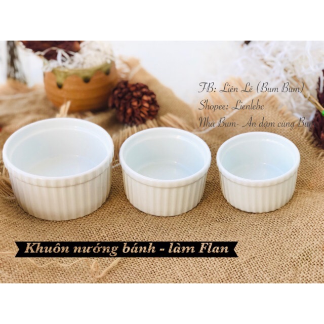 Khuôn sứ trắng- Khuôn Ramenkin không nắp