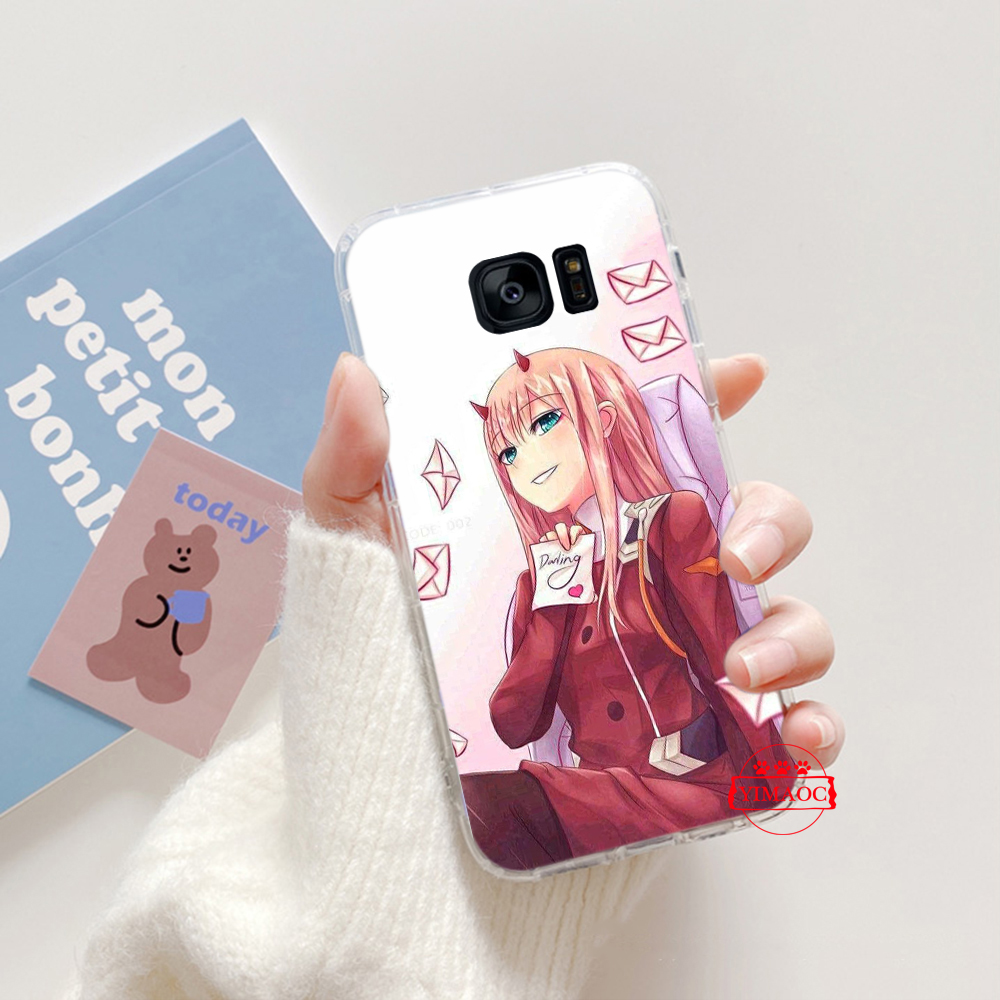 Samsung S7 Edge S8 S9 S10 Plus S10E S20 TPU transparent Soft case 20GBY franxx wiki zero two anime