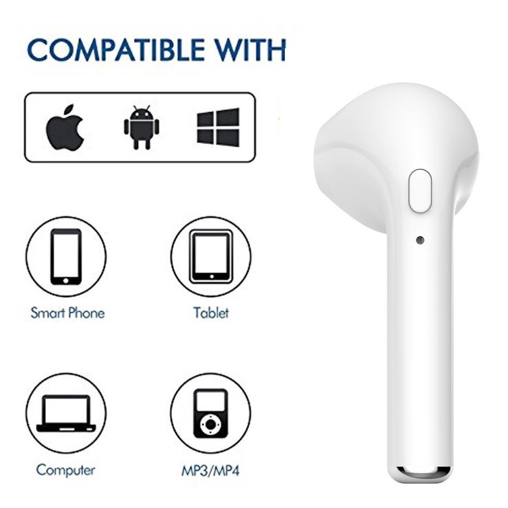 I7 I7s Universal Wireless Bluetooth Single Earphone Mini In Ear Earbud With Mic For Smart Phone