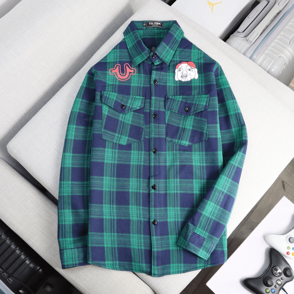 ÁO KHOÁC SƠ MI NAM CARO EVISUS BORNTORIDE CHẤT VẢI CARO NỈ MỀM MỊN MÁT SIÊU HOT Thời Trang HHP Fashion