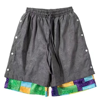 ✦ AFFLIGA ✦Quần Short Thể Thao Ống Rộng Lưng Vừa Phối Họa Tiết Hoa Thời Trang Mùa Hè Cho Nam