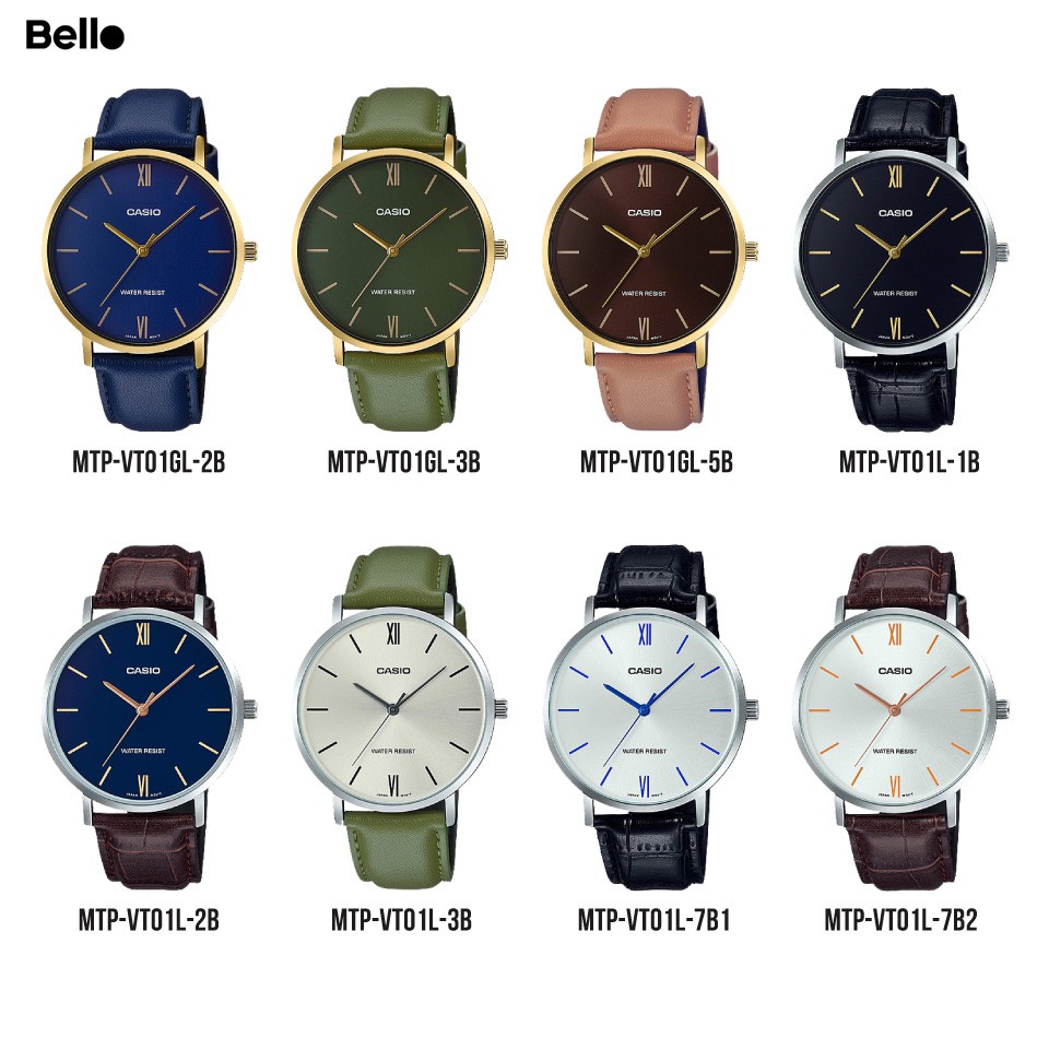 Đồng hồ Casio Nam MTP-VT01 chính hãng bảo hành 1 năm Pin trọn đời