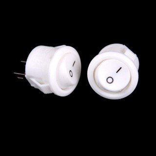 Công tắc bập bênh 6a 250v 2 chân - trắng