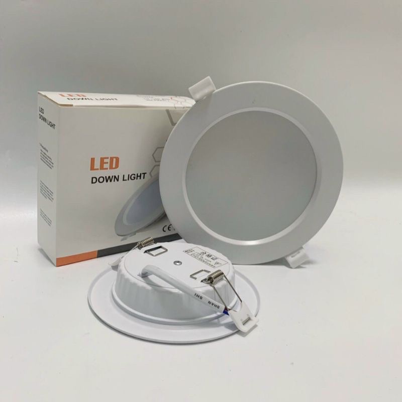 Đèn Led Panel âm trần mỏng nhôm đúc tăng phô liền 6w phi 85 9w phi 100 12w 130 phi ánh sáng trắng bảo hành 1 năm
