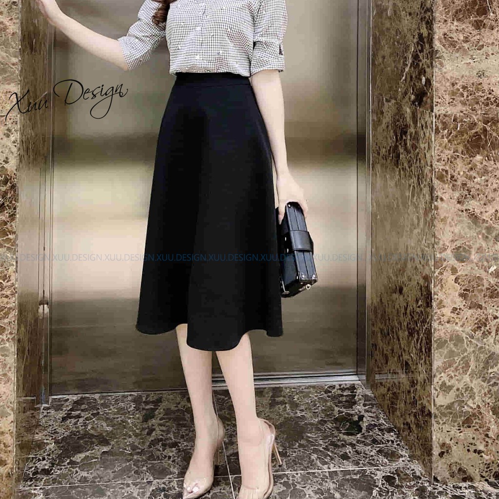 Chân váy xòe dáng dài công sở - Thời trang thiết kế XUU DESIGN CVX | BigBuy360 - bigbuy360.vn