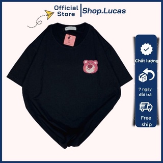 Áo Thun Gấu Dâu Lotso Hugging Bear Nam Nữ Áo phông Unisex vải cotton thoáng mát cổ tròn 089 - shop.lucas