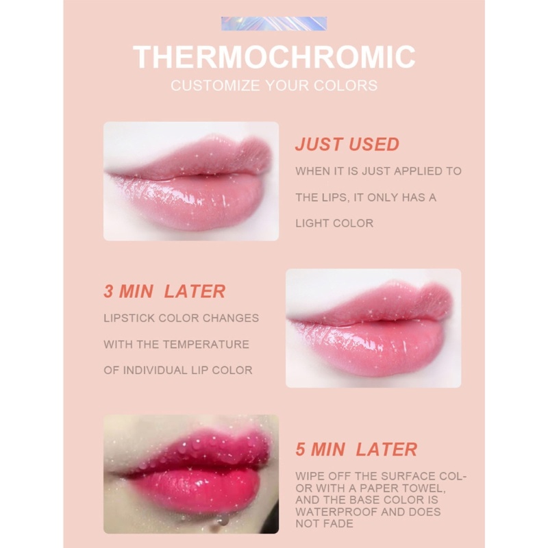 Son Môi Trang Điểm Lâu Trôi Chống Thấm Nước Thay Đổi Màu Sắc Dành Cho Nữ