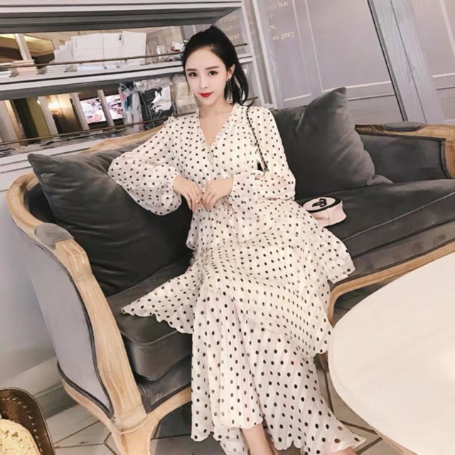 Váy tầng chấm bi Hot hit ( ảnh thật cuối)