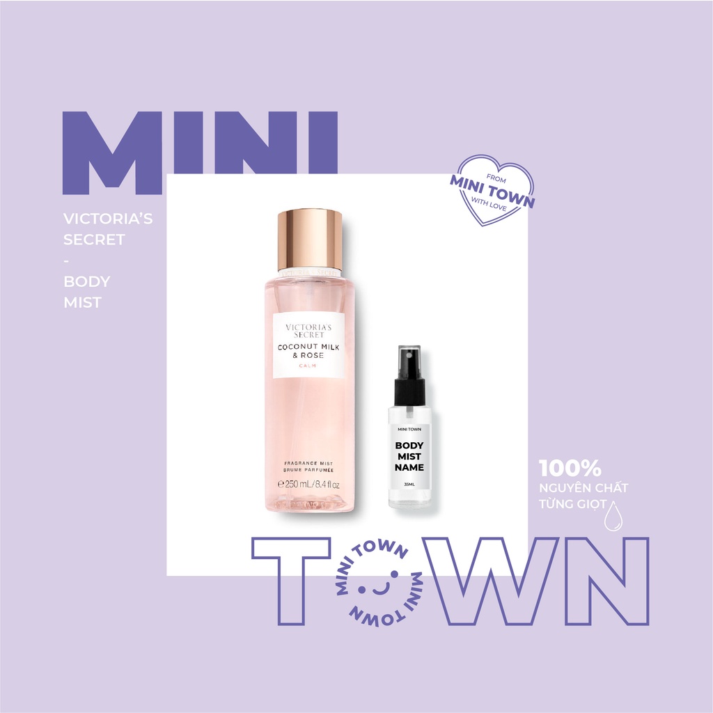 COCONUT MILK & ROSE - Xịt Thơm Lưu Hương Toàn Thân Victoria's Secret Fragrance Mist