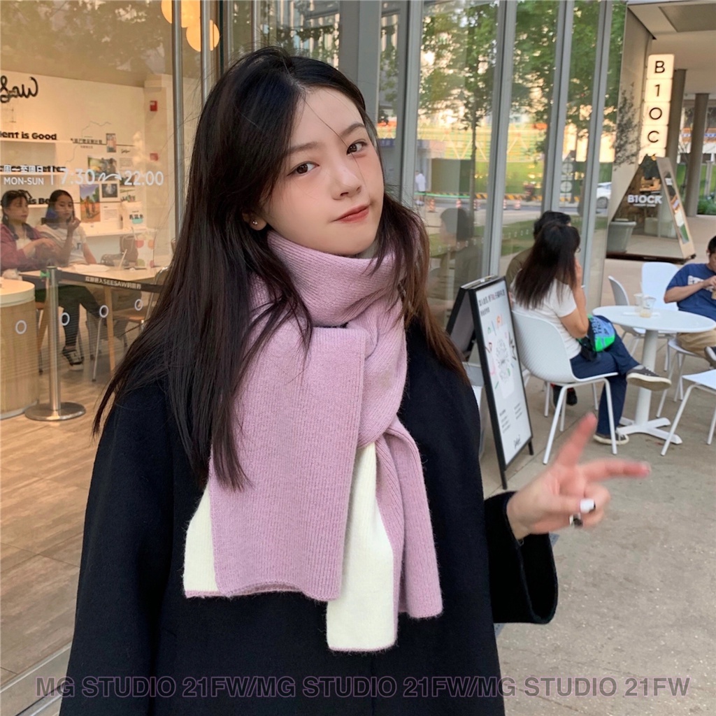 Khăn quàng cổ MG STUDIO thiết kế màu khối 5 kiểu