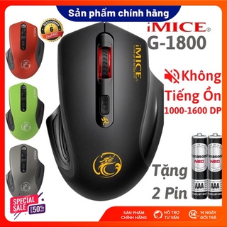 Chuột Máy Tính Không Dây Gaming IMICE G1800-Tặng 2 Pin-Siêu Nhạy-4 Nút-Bảo Hành 12 Tháng