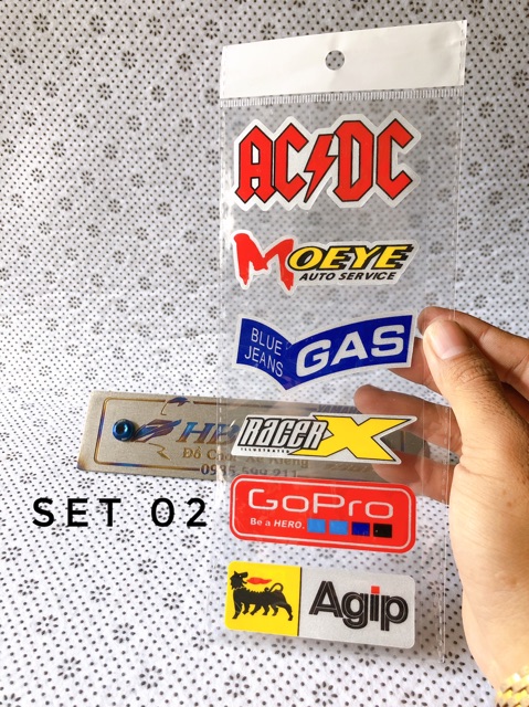 Tem decan phản quan trang trang trí xe giá 1 sét
