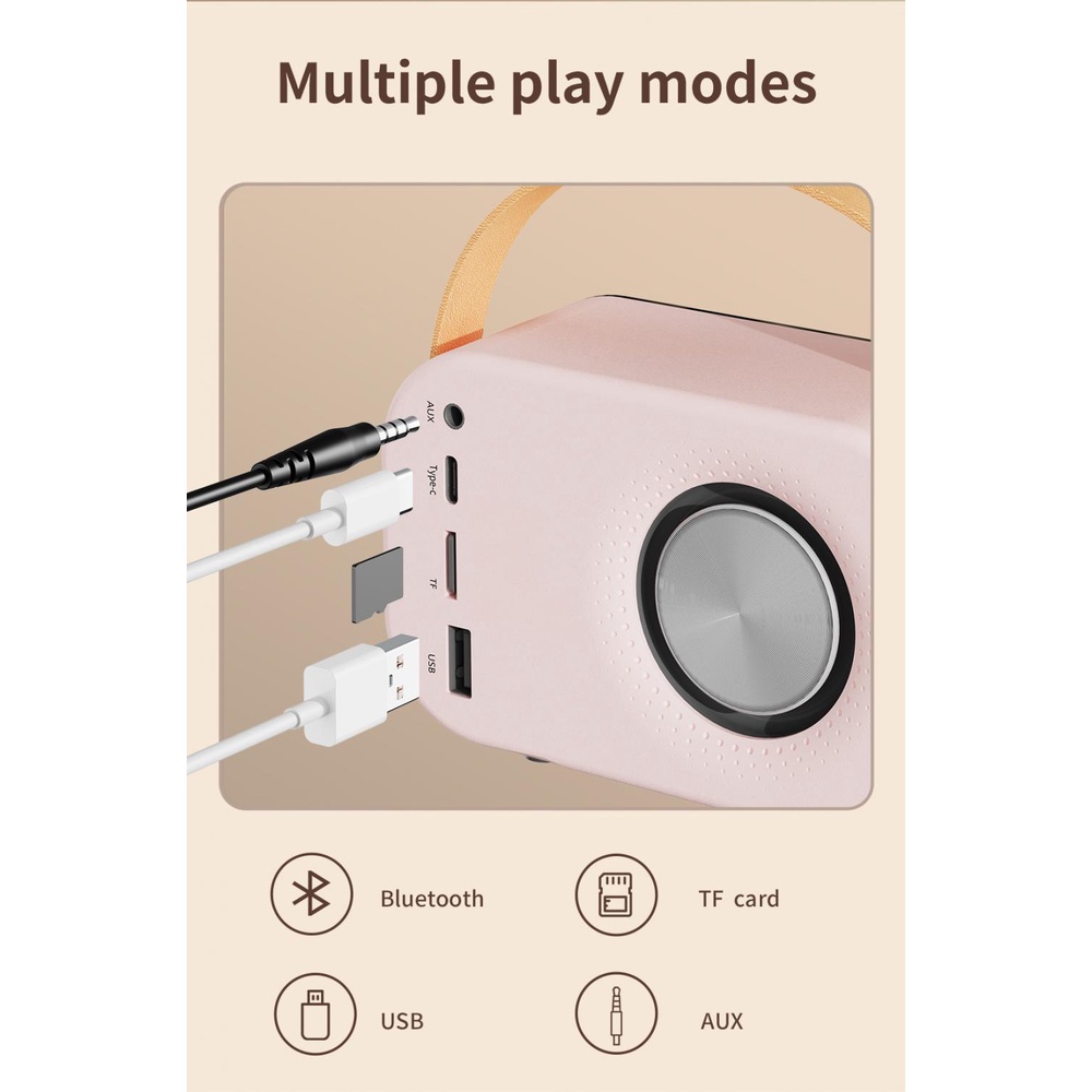 Loa bluetooth 5.0 DW13 siêu cute, hỗ trợ thẻ nhớ, aux 3.5mm