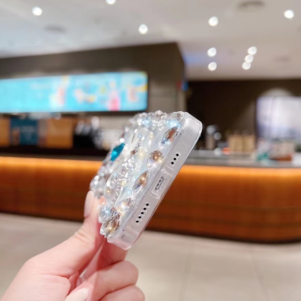 Ốp Điện Thoại tpu Mềm Trong Suốt In Họa Tiết Hoa Lấp Lánh Cho iPhone 12 pro max 11 pro max xs max xr x 7 8 plus 7+