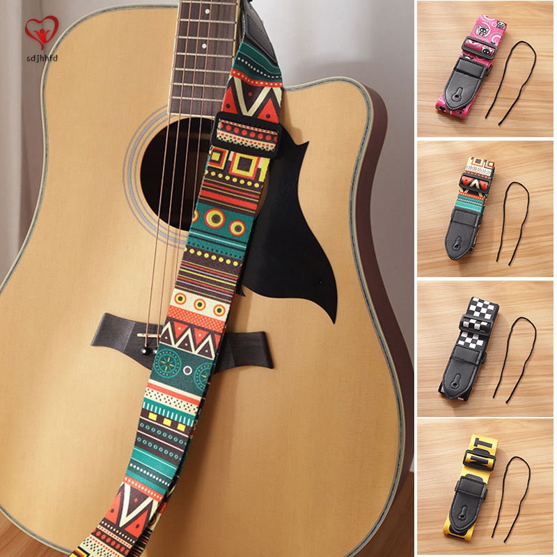 Dây Đeo Đàn Guitar Điện / Acoustic Bằng Polyester Tùy Chỉnh Phong Cách Vintage