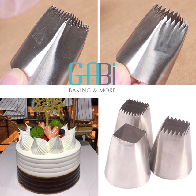 Set 3 đui bắt kem vuông inox làm bánh