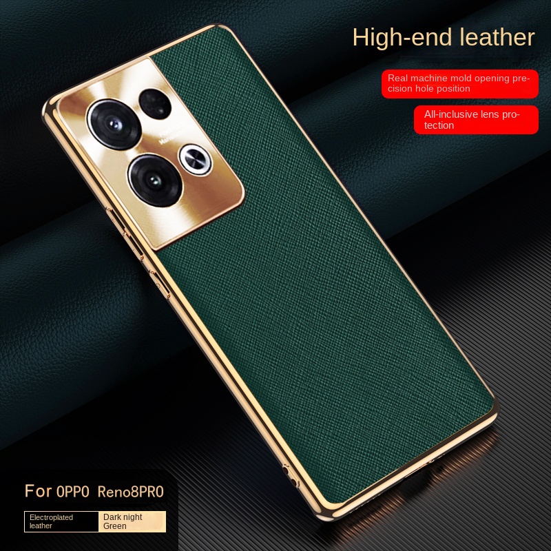 Ốp Điện Thoại Da Chống Sốc Bảo Vệ Ống Kính Máy Ảnh Toàn Diện Cho OPPO Reno8 Pro 5G