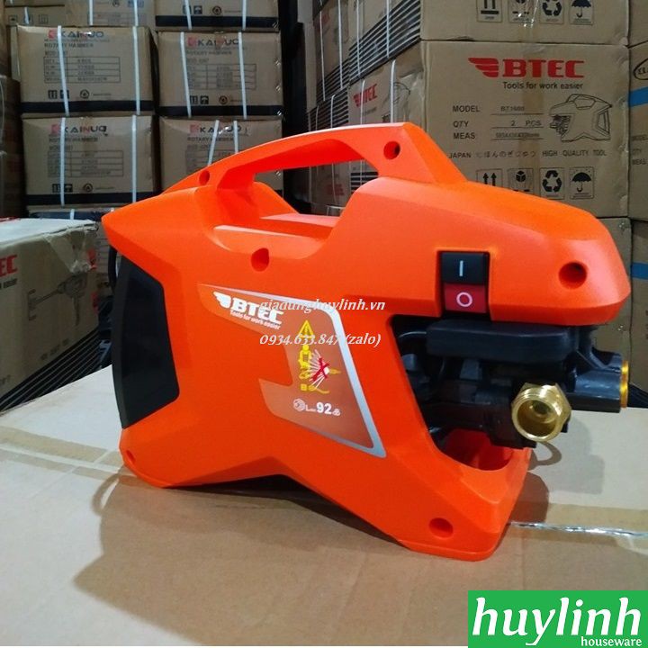 Máy xịt rửa xe Btec BT1600 - 1600W - Motor từ - Năm 2019