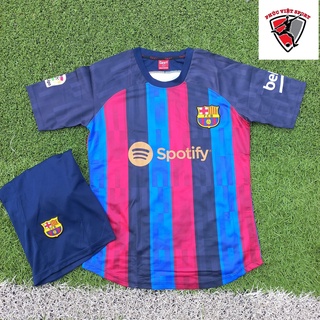 Mới ra mắt - bộ quần áo bóng đá barca barcelona sân nhà đỏ xanh 2022-2023